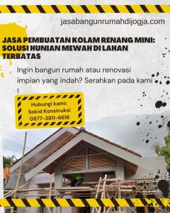 Jasa Pembuatan Kolam Renang Mini: Solusi Hunian Mewah di Lahan Terbatas